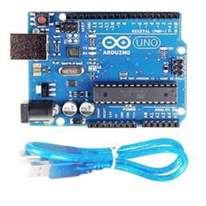 Arduino Uno R3 development board with cable