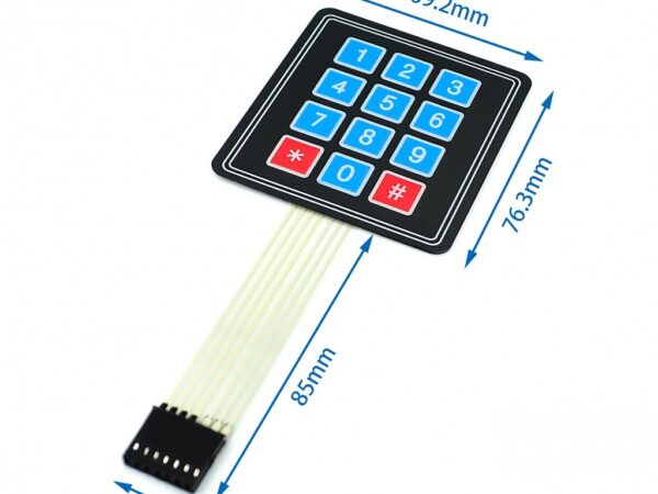 4x3 Matrix Membrane Switch Keypad