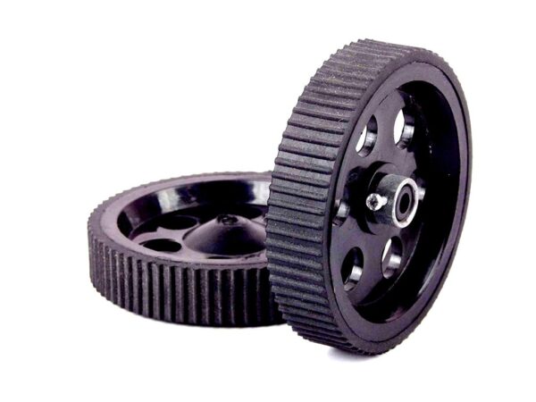 10X2cm 6mm Shaft Black Color Wheel