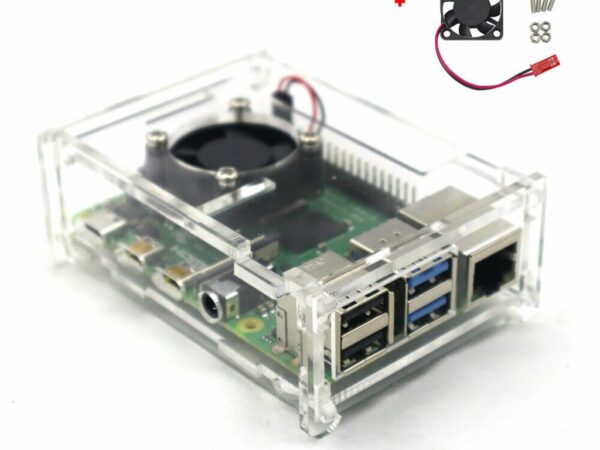 Transparent Acrylic Case for Pi4 with cooling fan