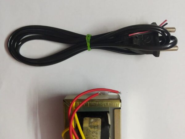 12V 1A Transformer with 2 pin power cord cable