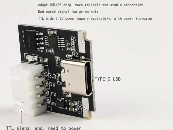 CP2102 Isolated USB to TTL USB C to serial port module