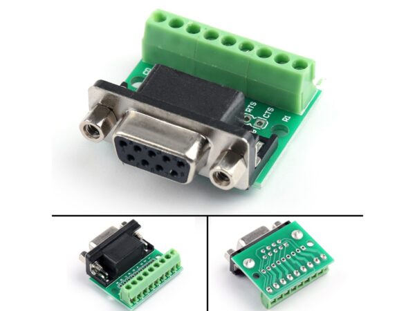 DB9 Female Screw Terminal to RS232 Conversion Board