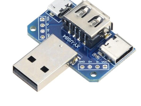 USB adapter board male to female micro Type C