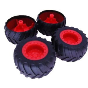 2X38MM Small Rubber Tires Wide Wheel