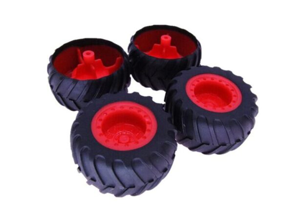 2X38MM Small Rubber Tires Wide Wheel